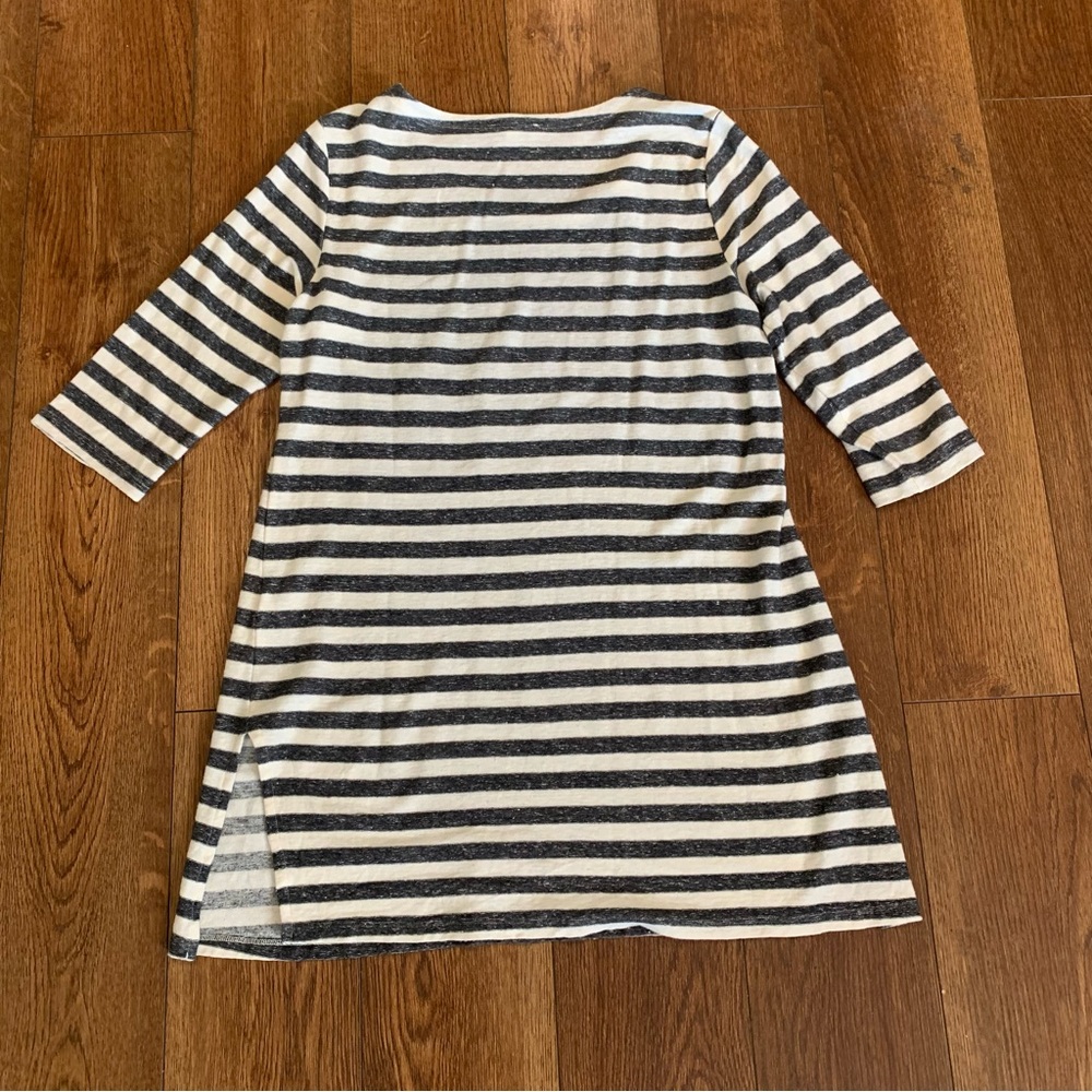 Eileen Fisher Striped linen cotton  Tunic blouse 3/4 sleeves M rn 78121 ca 34460 - Picture 2 of 8